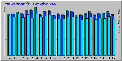 Hourly usage for September 2022