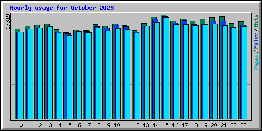 Hourly usage for October 2023